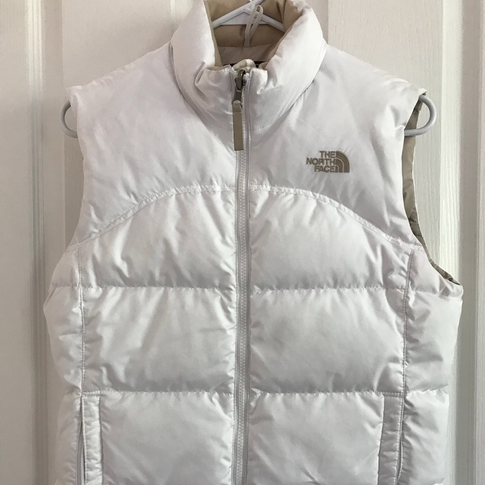 white north face vest